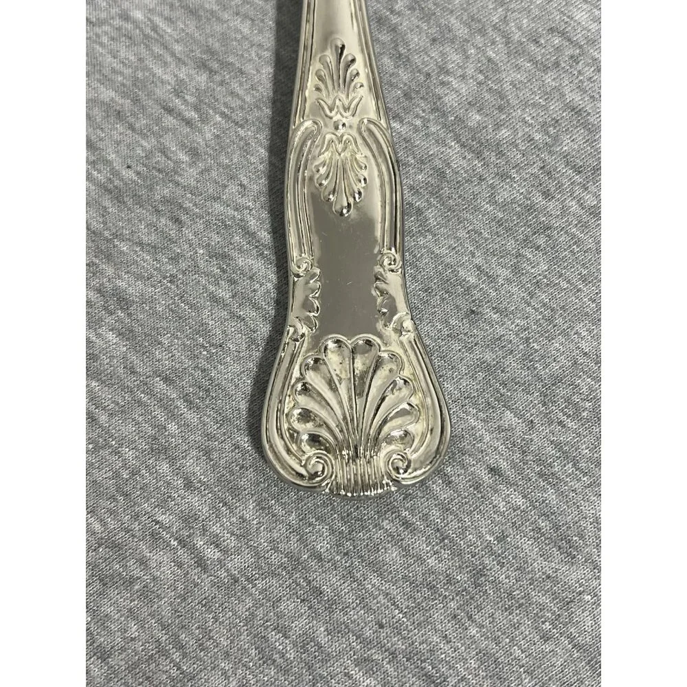Ornate Shell‎ Pattern Silverplate Serving Utensil Set Lot 7 Spoons Servers Tongs